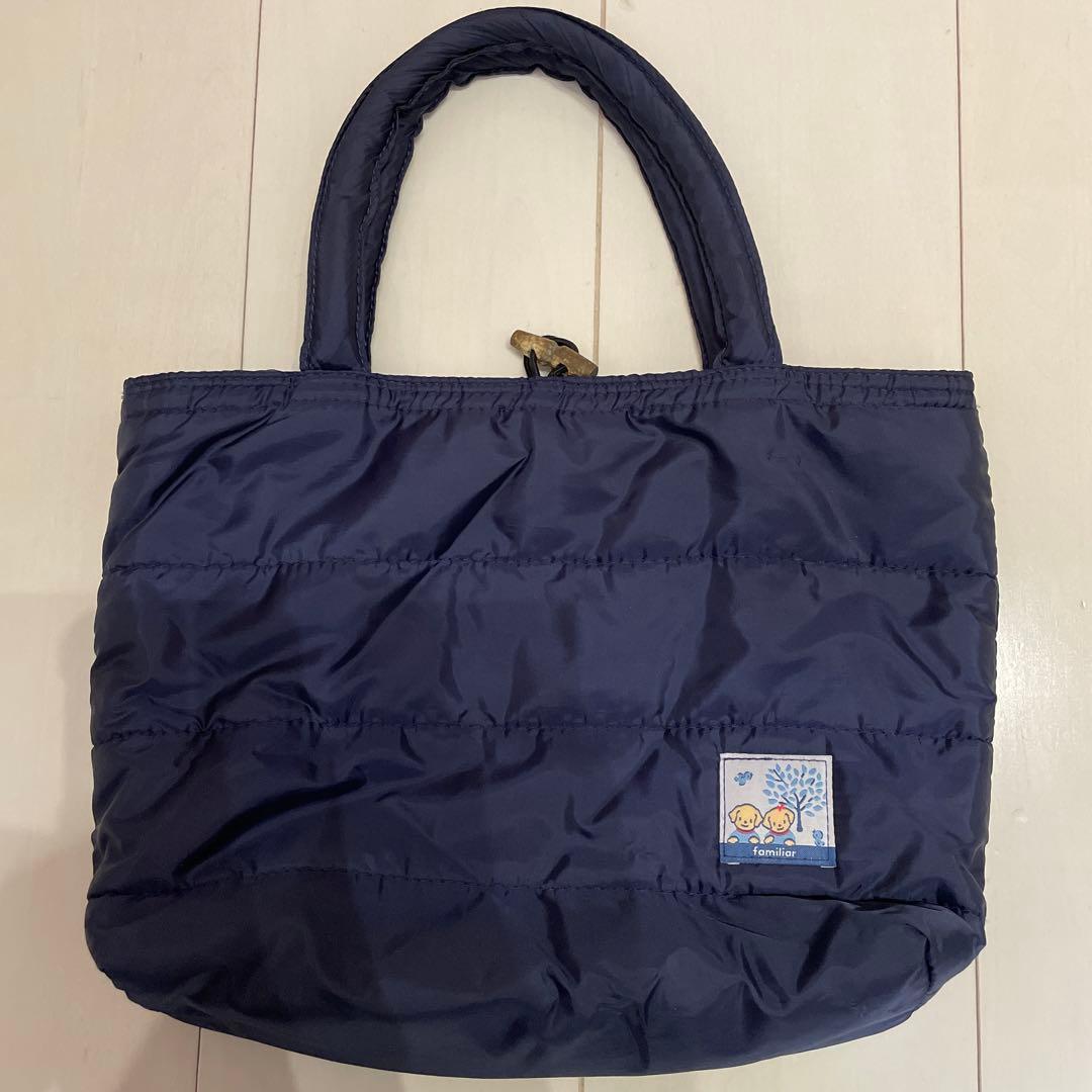familiar ファミリア トートバッグ ネイビー 可愛い おしゃれ 軽い
