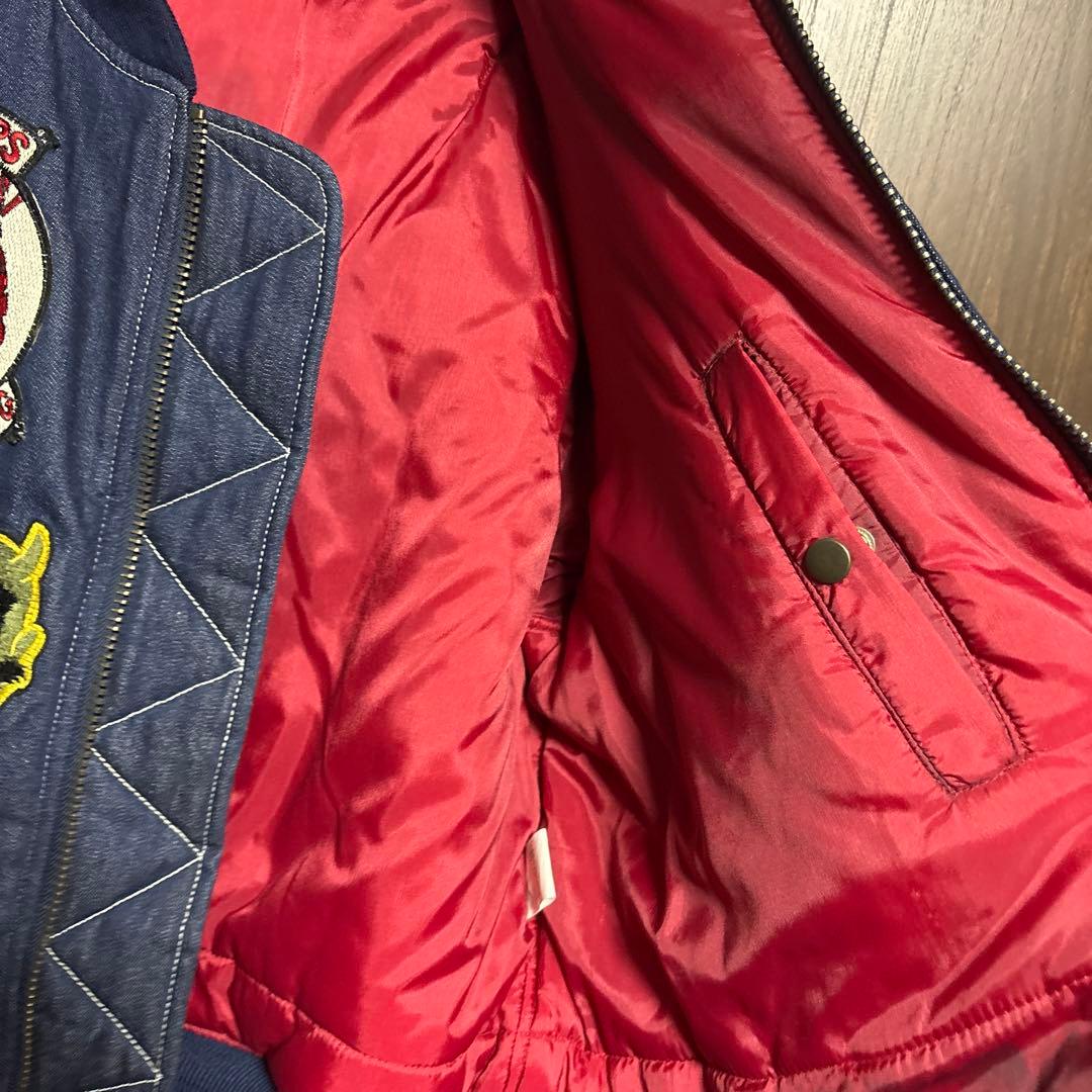 90s ドッグファイト THE DOG FIGHT デニムMA-1ジャケット - メルカリ