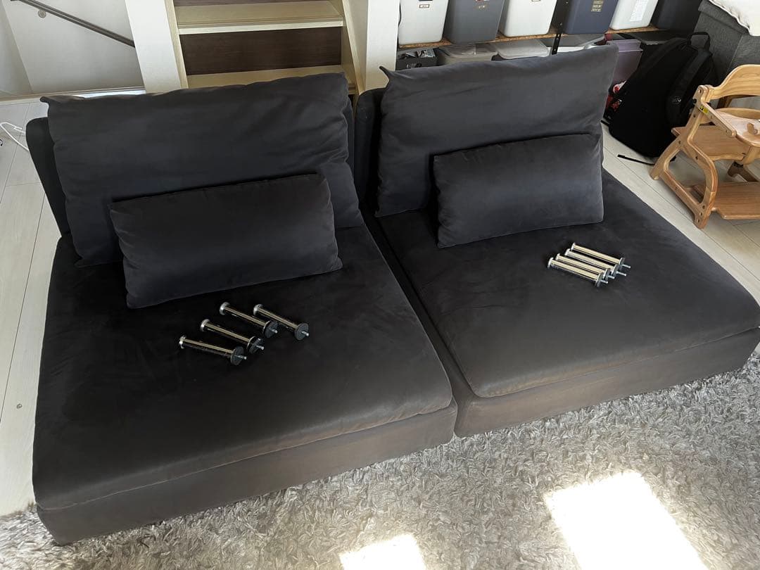 IKEA イケア ソーデルハムン ダークグレー 1人掛け② - メルカリ