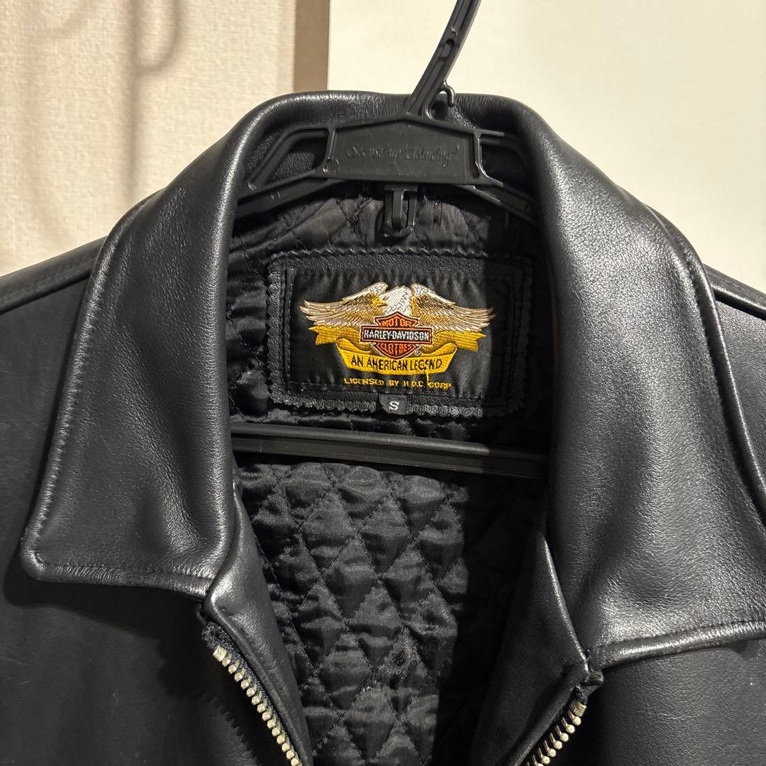 ハーレーダビッドソン ブラック レザージャケット シングルライダース
