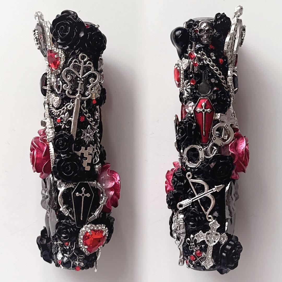 iQOSイルマワンケース デコ 赤 黒 地雷系 量産型 - メルカリ