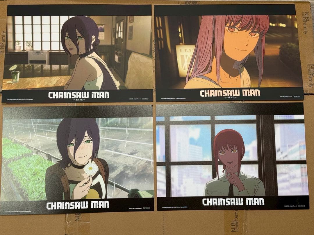 4枚セット台湾限定 マキマ赤夜光/香り レゼ水色夜光/香り　特殊加工A3ポスター 資生堂 マキアージュ ドラマティックエッセンスルージュ OR301