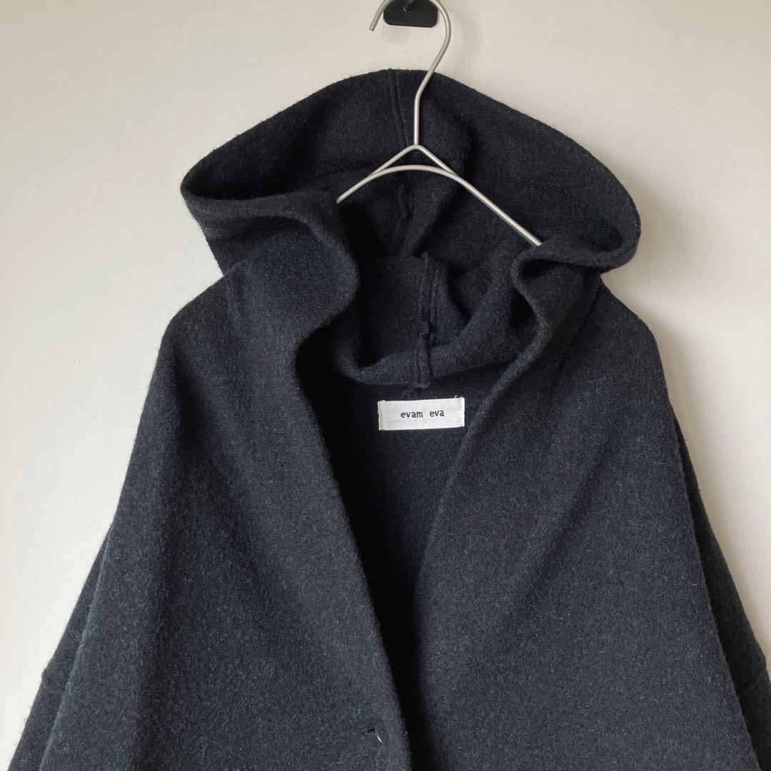 evam eva プレスウールフーデッドコート ヨーガンレール 中川政七商店