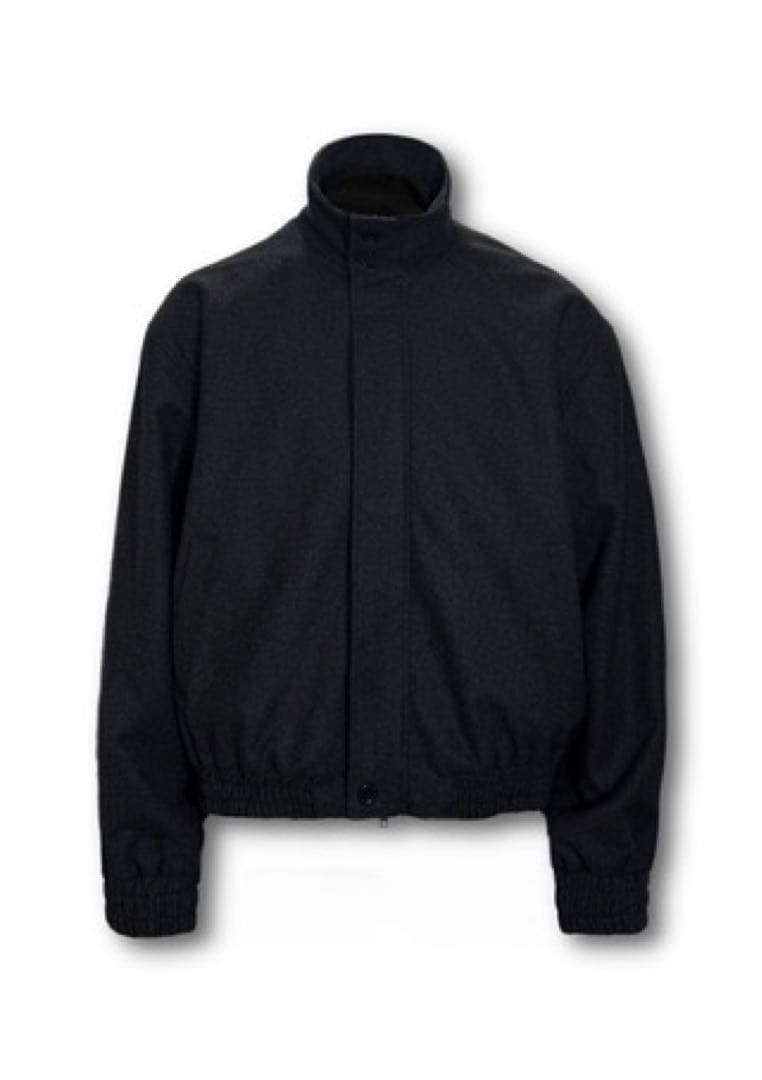 【CS】wool high neck jacket デヴォア DEVOA High neck jacket brushed cashgora （BLACK） -FASCINATE