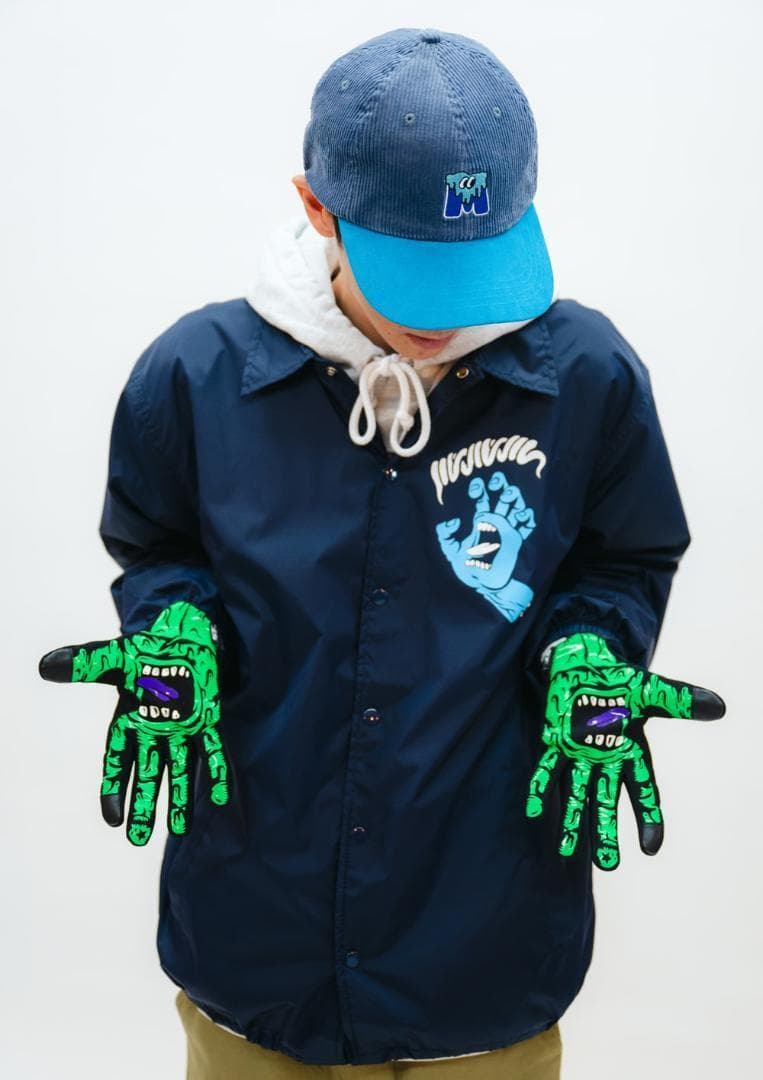 専用 新品 サンタクルーズ x MxMxM スクリーミングハンドグローブ 黒緑