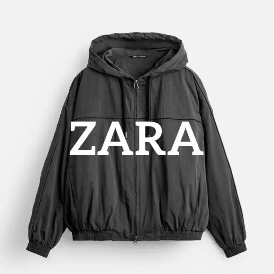 新品未使用品】ZARA テクニカルフードジャケット 黒 - メルカリ