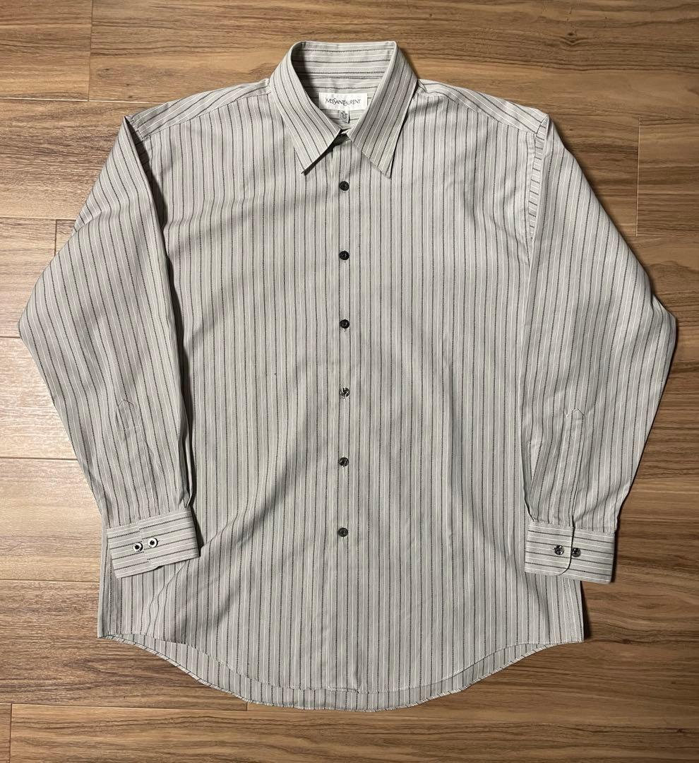 yves saint laurent ストライプシャツ - メルカリ