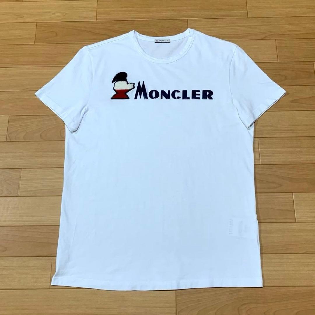 美品〕モンクレール モンダック ワッペン Tシャツ ホワイト L 4S422