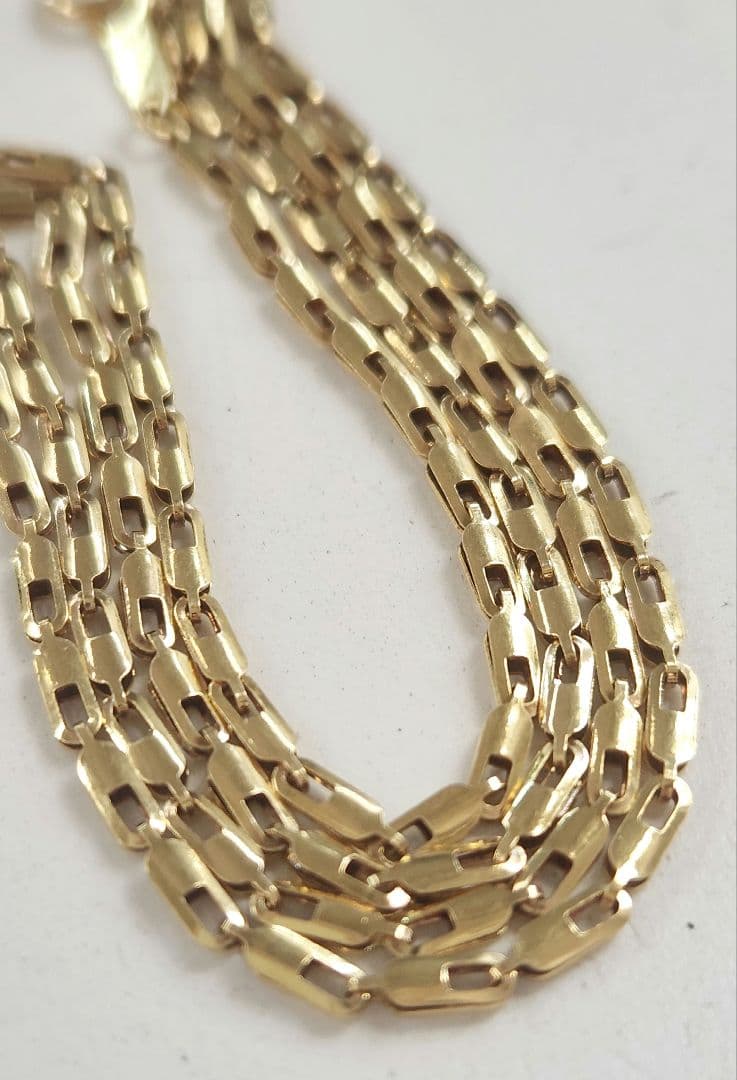 k18　デザインネックレス　ロング　60㎝　6.86ｇ　メンズレディース