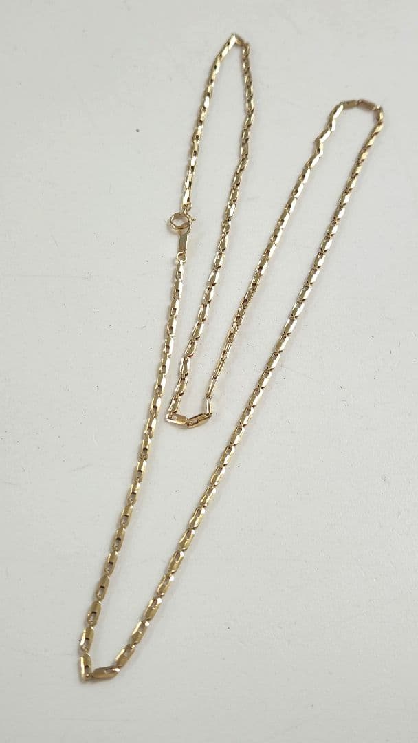 k18　デザインネックレス　ロング　60㎝　6.86ｇ　メンズレディース