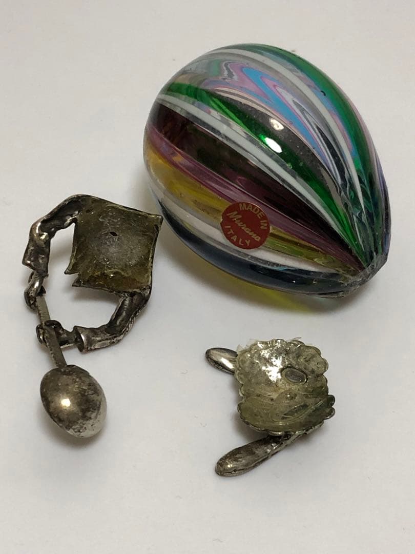 Vittorio Angini ベネチアングラス製 銀800 ピエロオブジェ - メルカリ