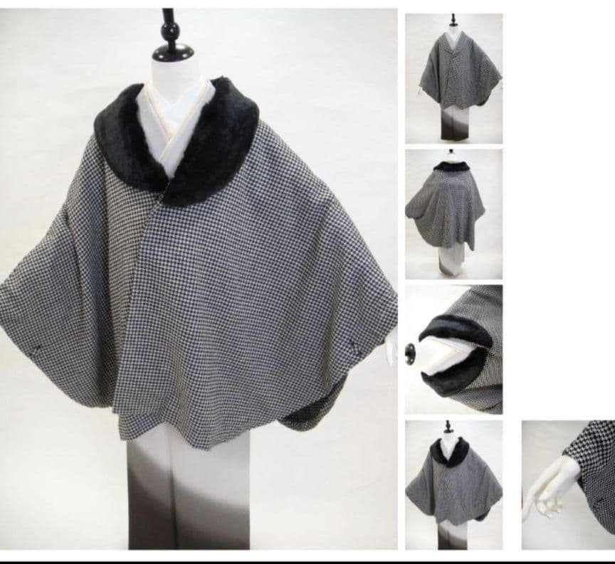 う*ら様 ナカノヒロミチ 着物コート ケープ マント 和装付きポンチョ