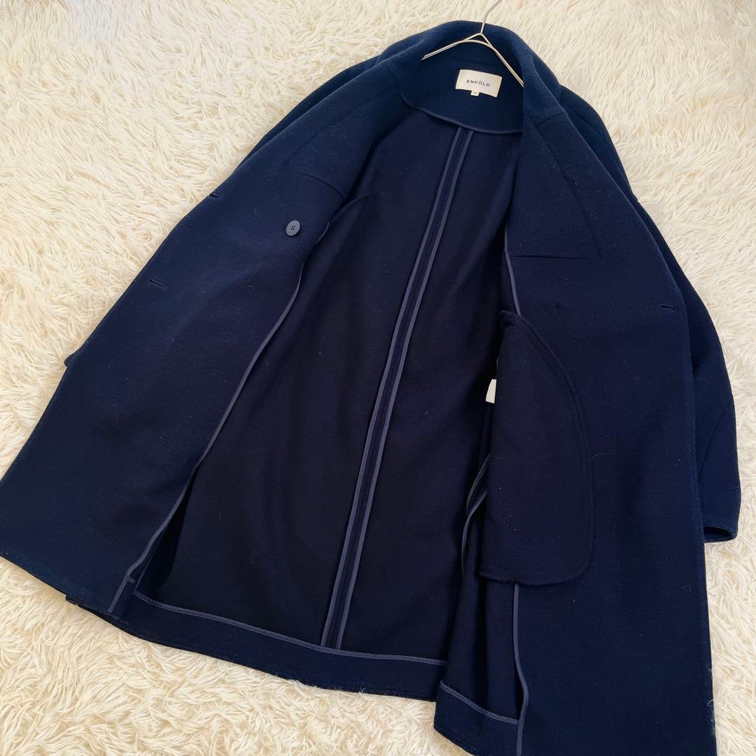 エンフォルド ダブル チェスターコート Pコート ウール オーバーサイズ