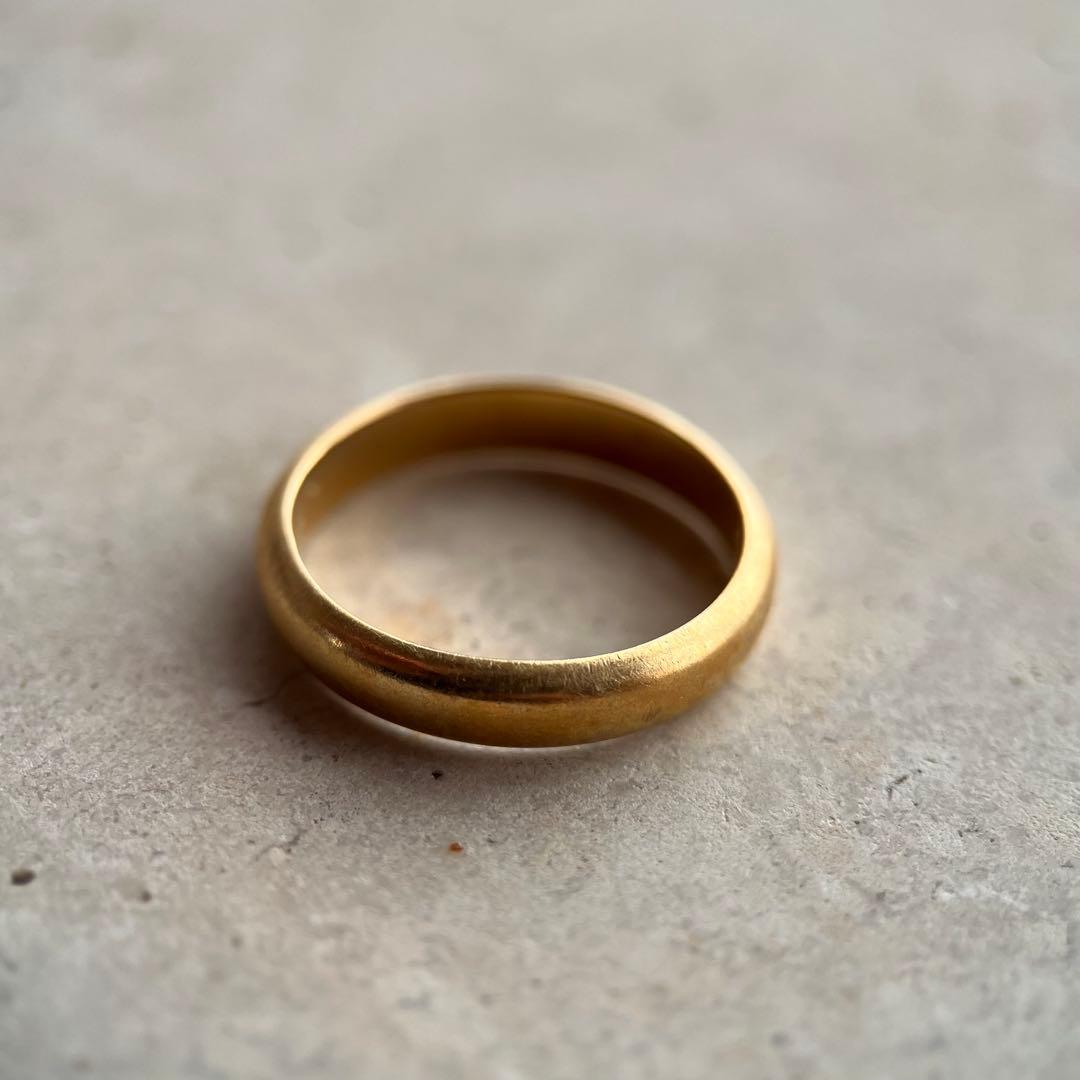 ゴールド リング 指輪 K18 18金 甲丸 かまぼこ 約10号 3.2g