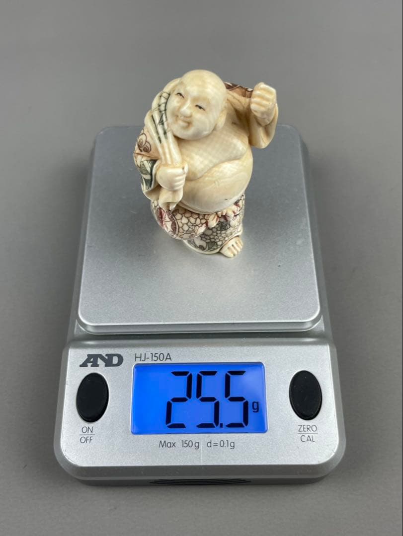 時代根付 極上細密彫り白材 マンモス牙製 作家物 天然素材 在銘 正光