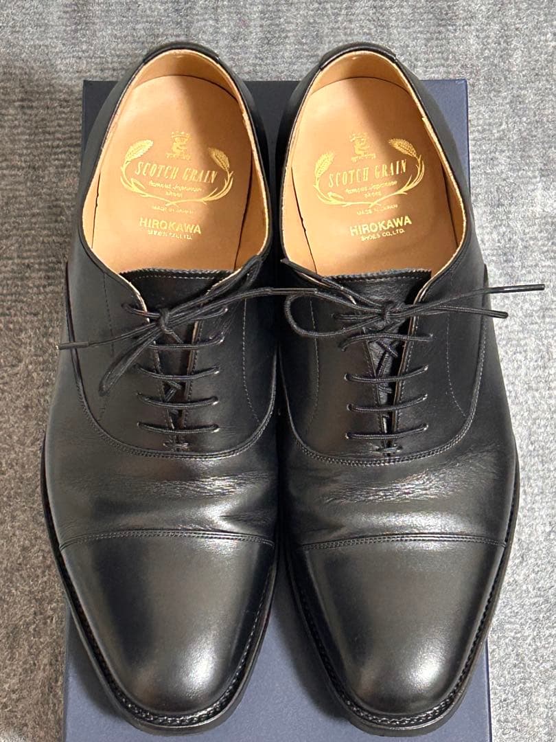 スコッチグレイン HIROKAWA ブラック ドレスシューズ 直営店・アウトレット店限定】スコッチグレイン45周年記念モデル発売