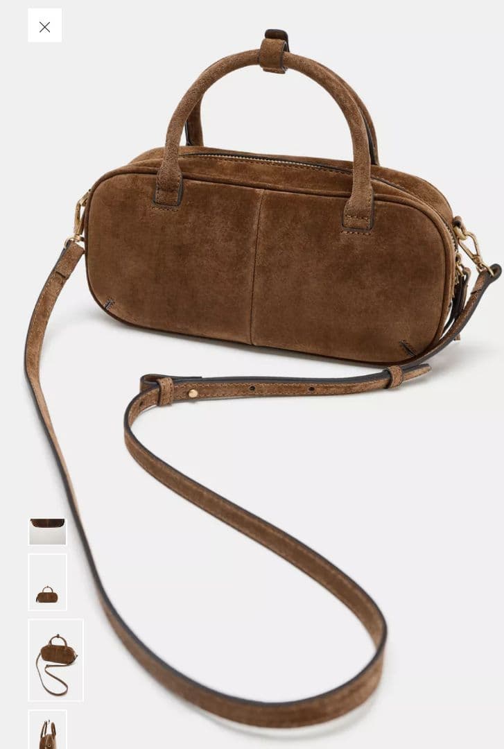 ☆未使用品☆ZARA スエードバッグ ボウリングバッグ ショルダー