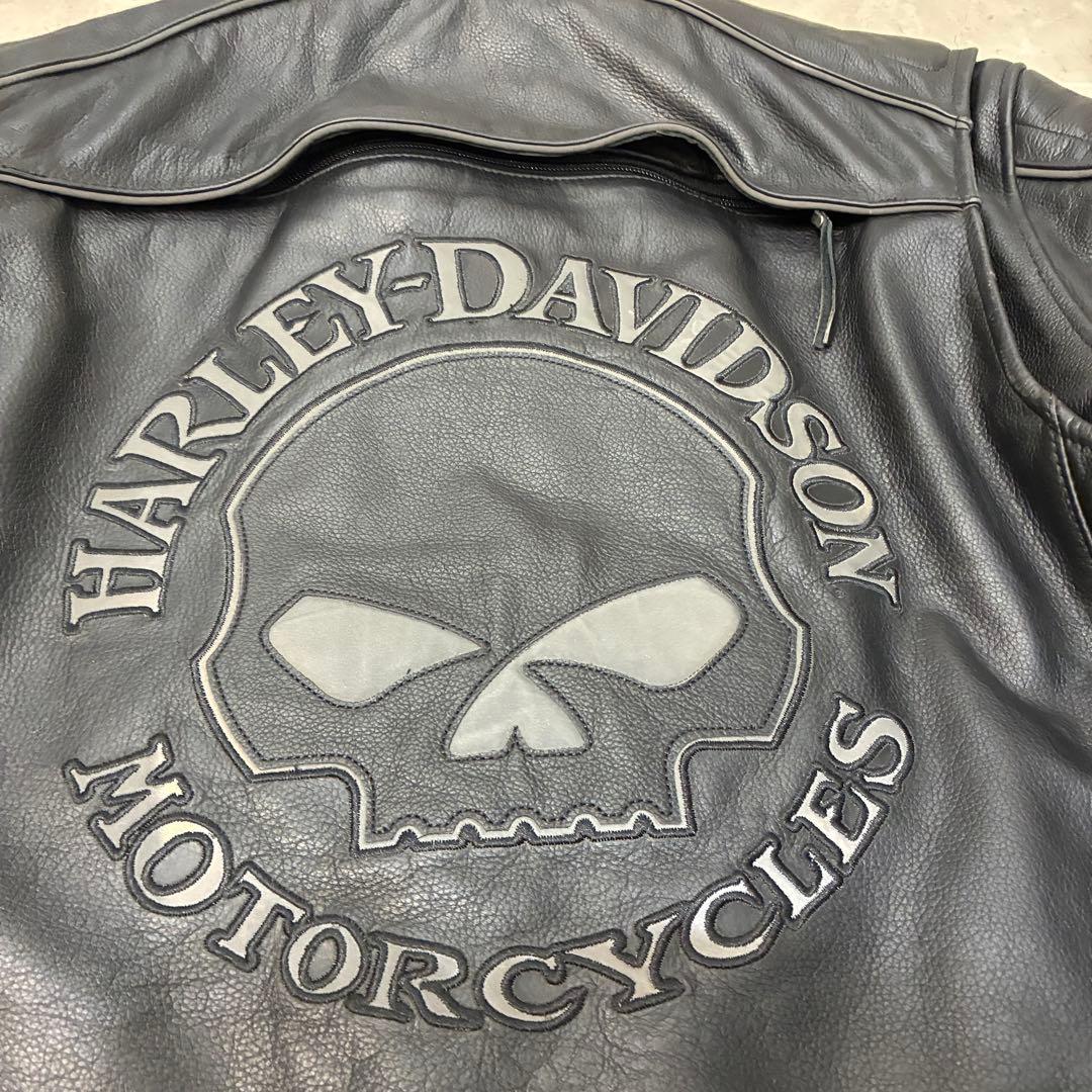 4*9様 【蛍光ロゴ】ハーレーダビッドソン レザージャケット スカル