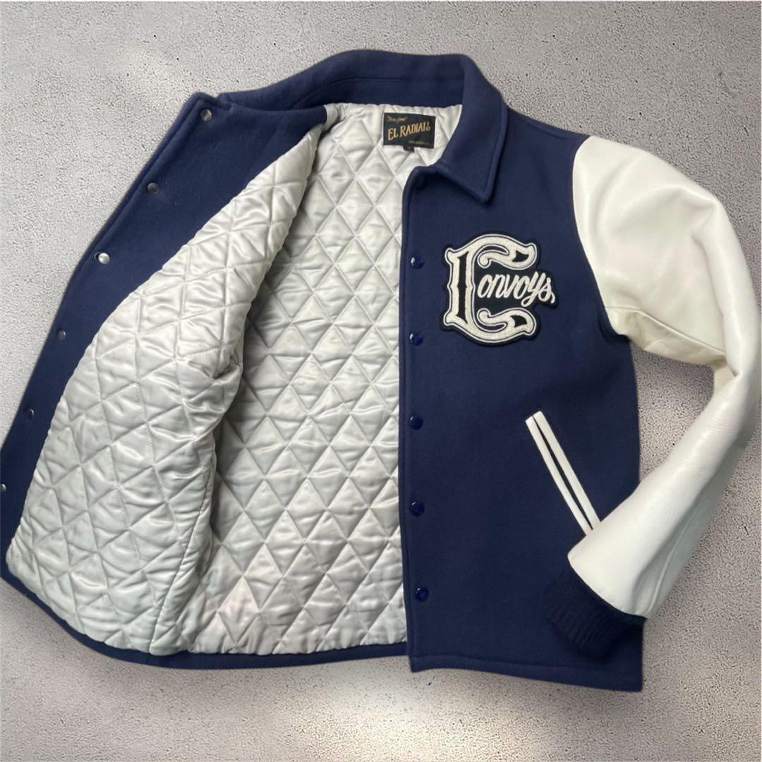 美品 ラディアル スタジャン キルティング レザー 革 ウール 38 M