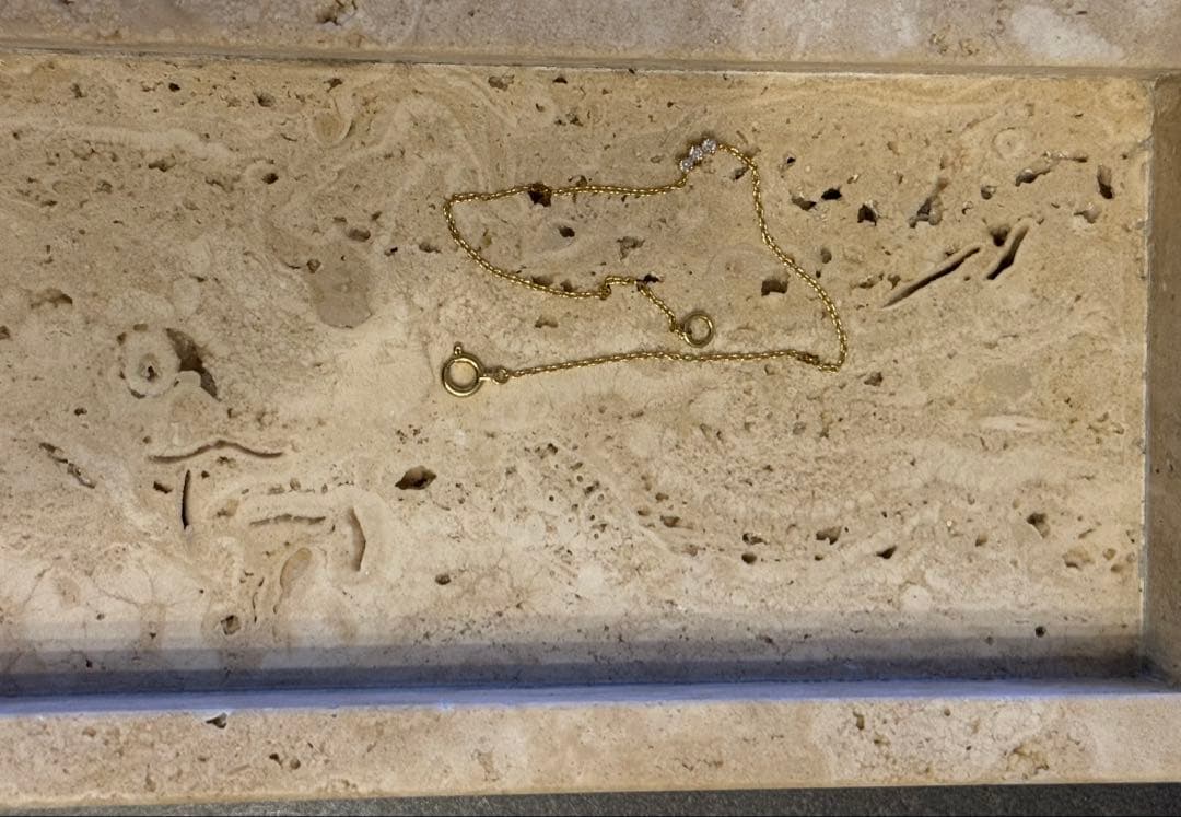 k18 金　ブレスレット　ダイヤ三粒　刻印あり K18 6面 ダブル 95g 21cm ダイヤ ブレスレット 造幣局刻印有り 1.632ct