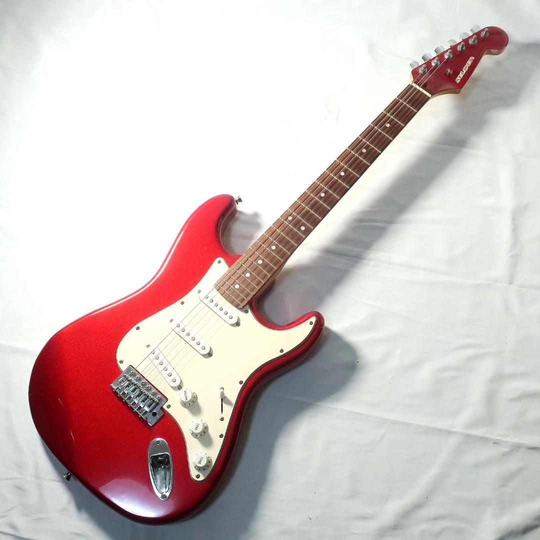 SELDER ストラトタイプ エレキギター マッチングヘッド メタリック