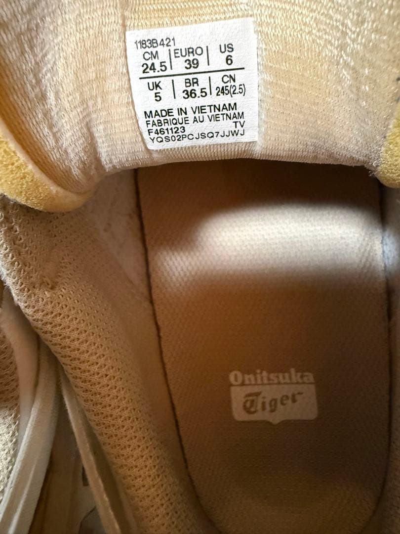 Onitsuka Tiger スニーカー 24.5cm ホワイト/ベージュ