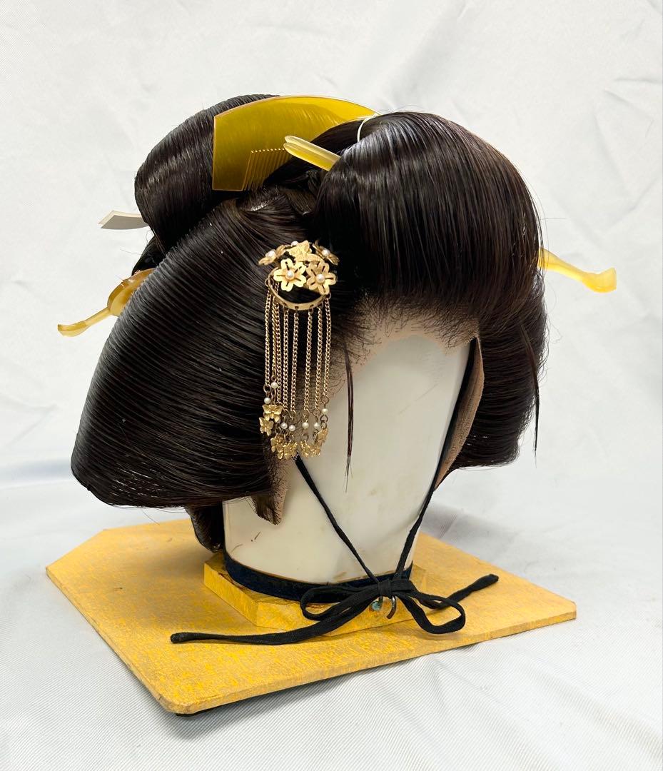 日本髪かつら 大衆演劇かつら つぶし島田 今西中大サイズ 簪セット付き