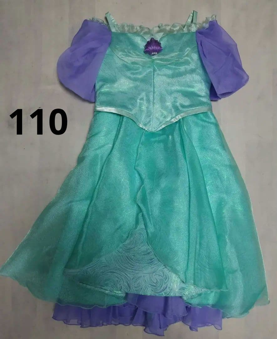 ビビディバビディブティック アリエル ドレス 110サイズ ビビディバビディブティック アリエルドレス白フードポンチョセット