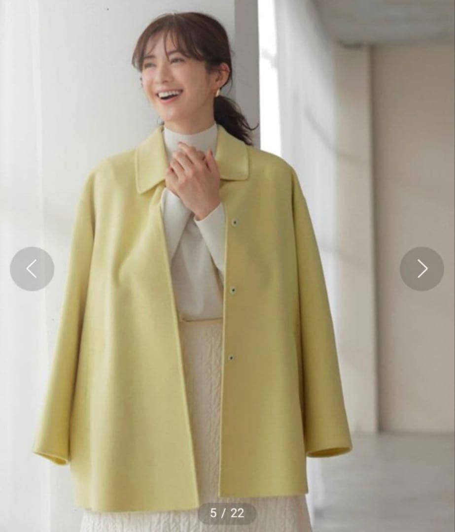 INDIVI 36 ハミルトンラムズウール ステンカラーリバーコート - メルカリ