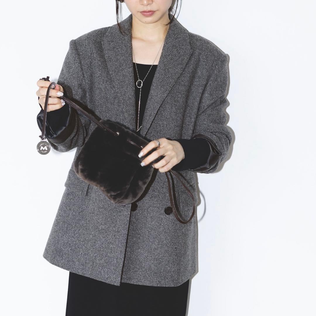 omachi様専用※NOBLE トップツイード2WAYダブルジャケット グレー