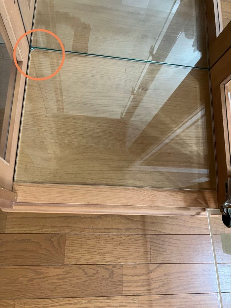 キュリオケース(ガラスケース) 日本製 ナチュラル(キャメル)