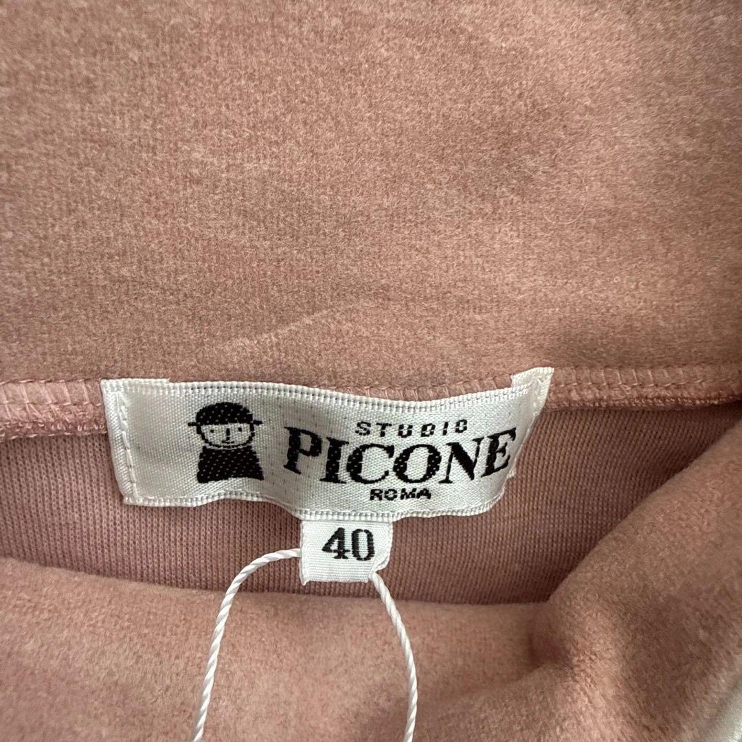 ピッコーネ ピンク タートルネック 猫のブローチ付き 40 新品、未使用