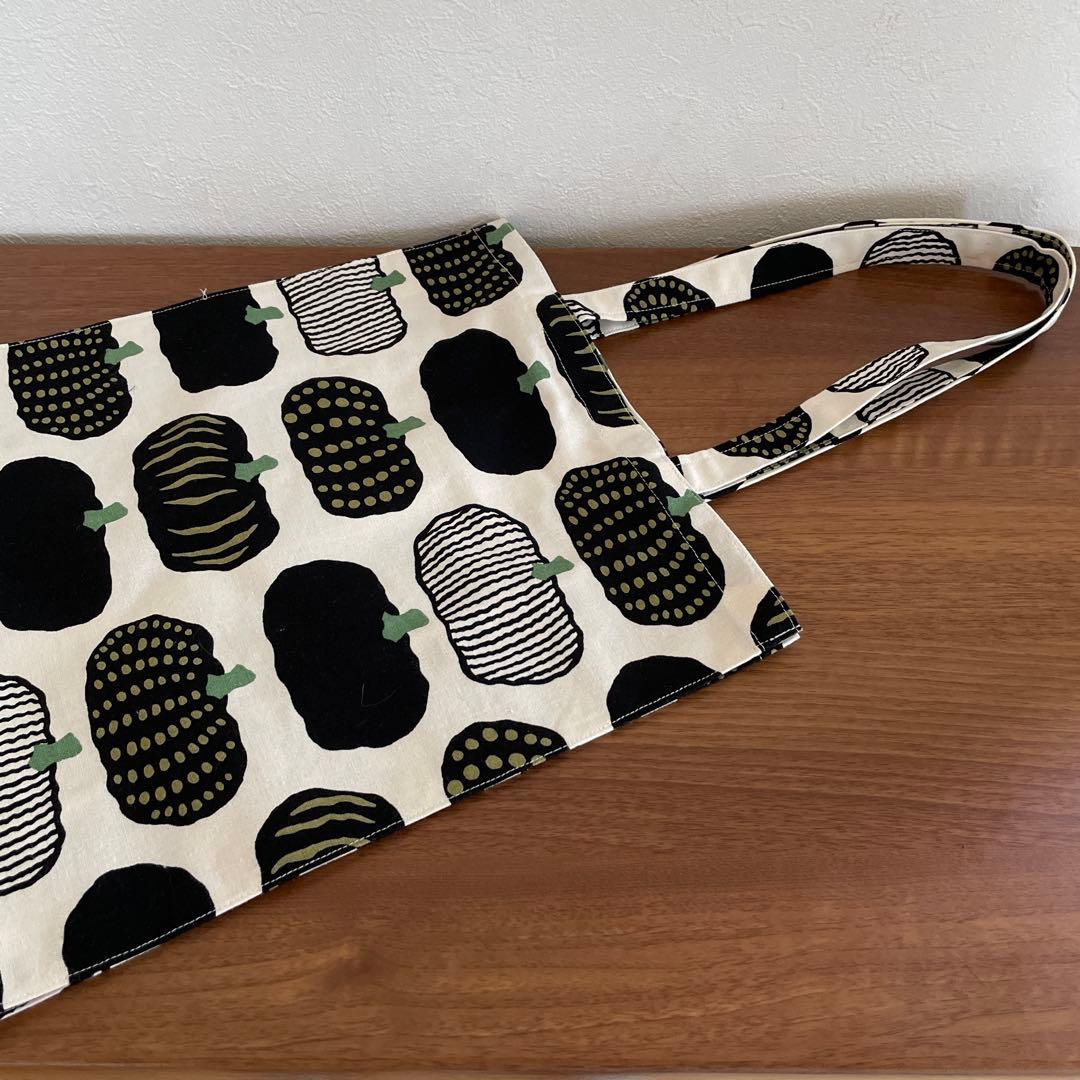 お気に入り生地で作ったトートバッグ＆ポーチ ハンドメイド／かぼちゃ