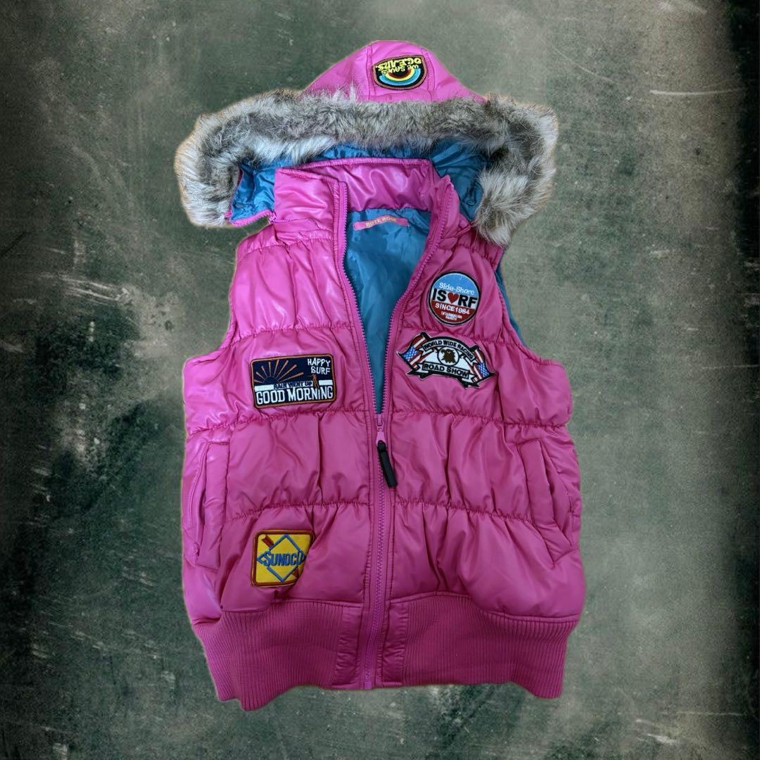 Y2K 平成 平成ギャル ファーダウン ダウンベスト - メルカリ