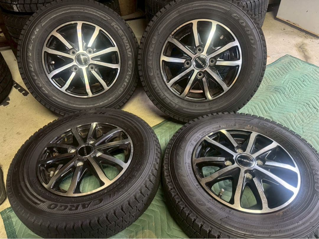 軽バン 軽トラ スタッドレス 145/80R12 2023年製 ホイールセット 楽天市場】軽トラ 軽バン 12インチ 145/80R12 マッドスター ラジアル M