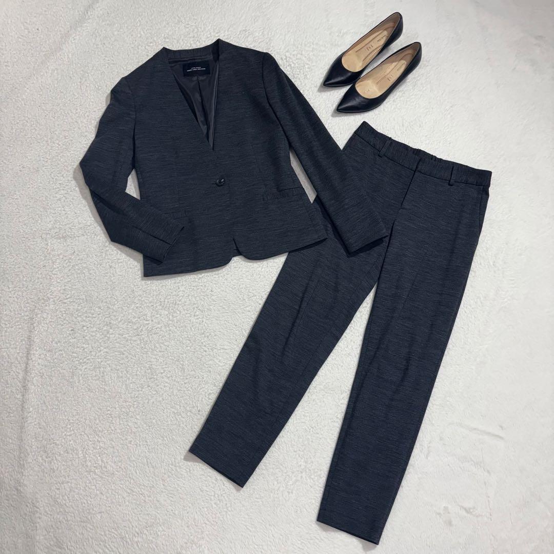 美品 グリーンレーベルリラクシング カラーレスジャケット パンツ