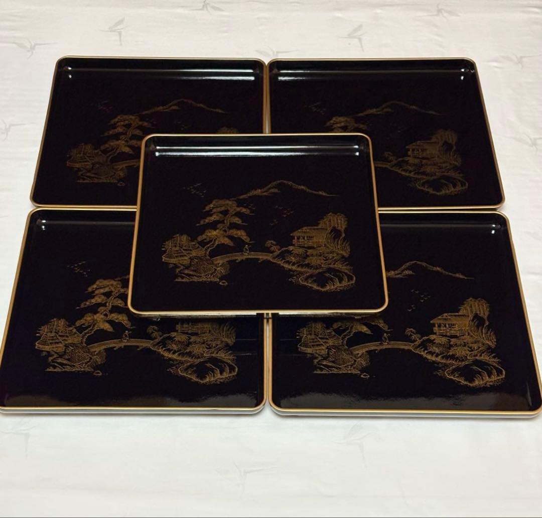 輪島塗 特製 優美堅牢 本仕立 懐石膳 会席膳 御膳 5膳 - メルカリ