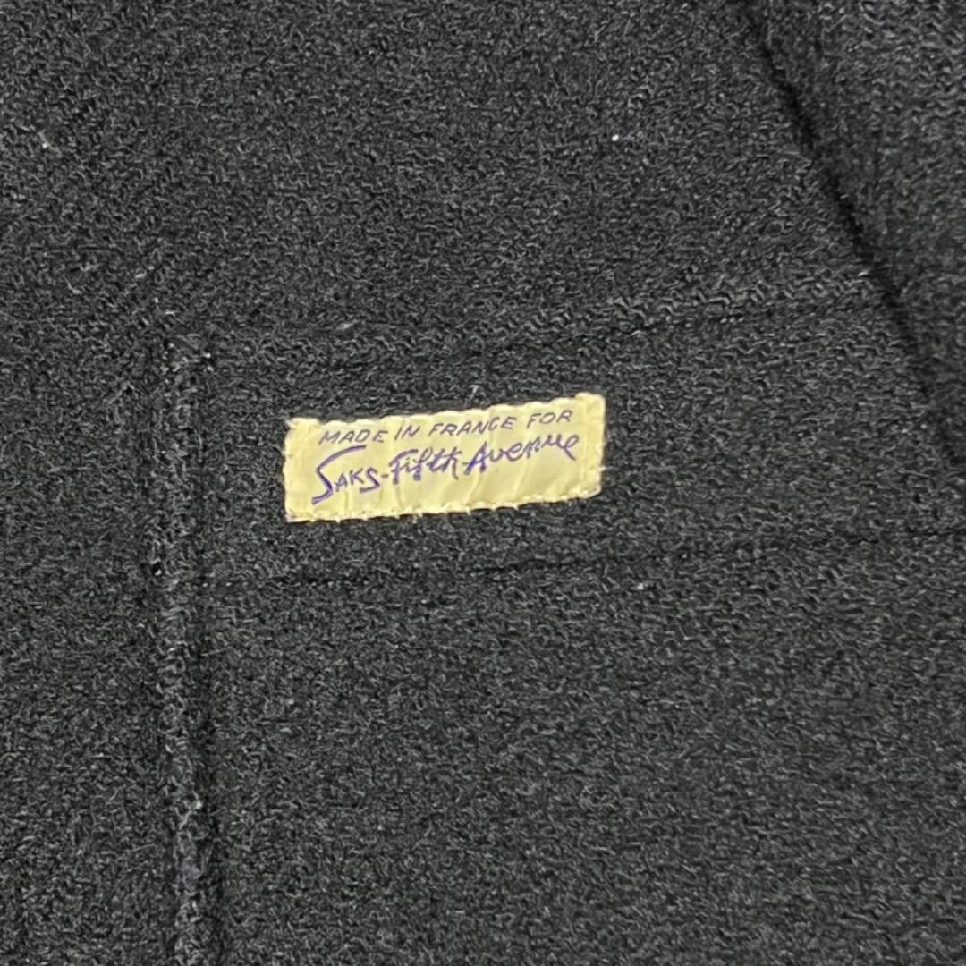 サックスフィフスアベニュー ダッフルコート ドクロ刺繍 フランス製