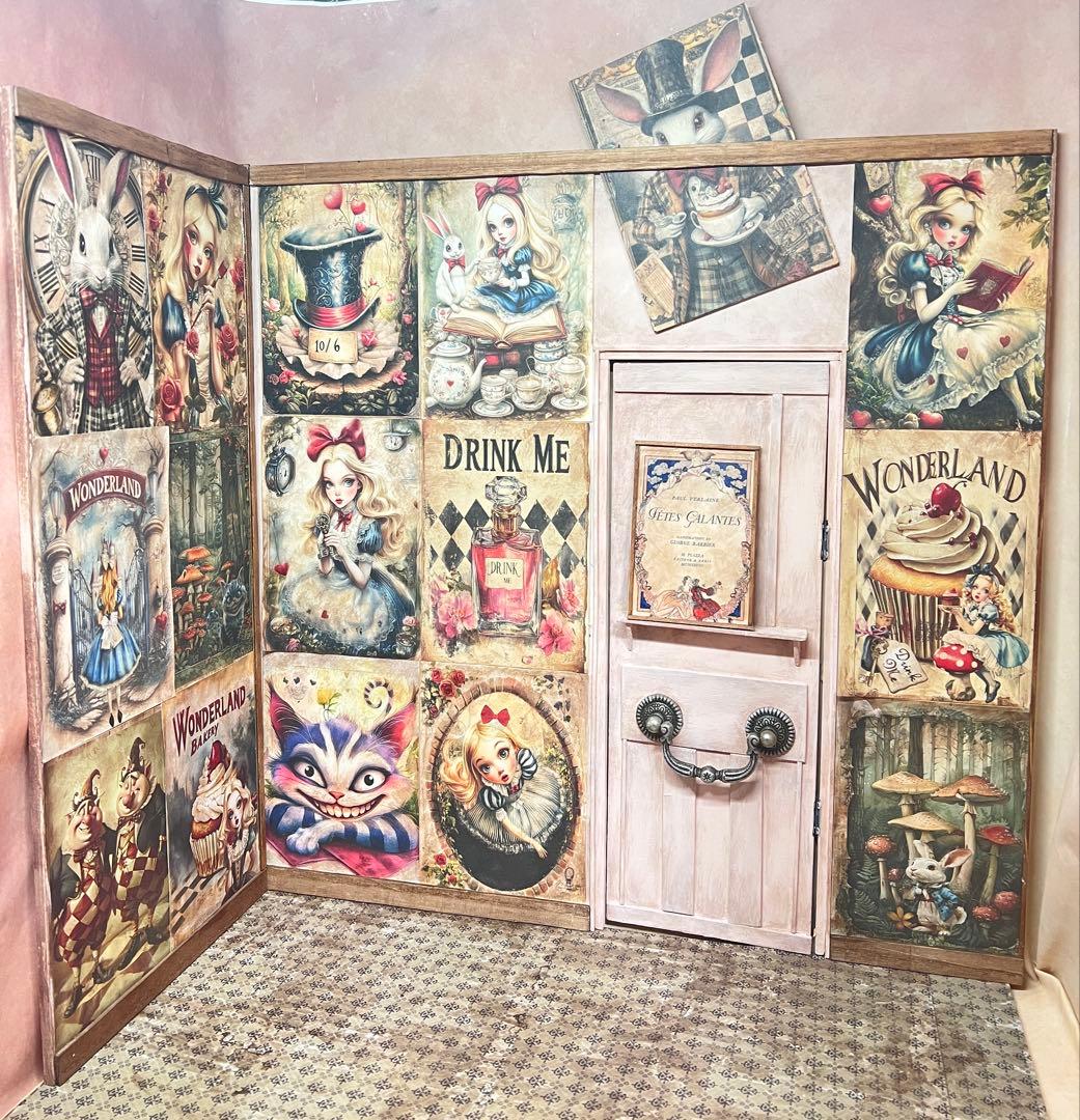 1/6 doll 背景　Alice アップルホリックのドール チェア【 ロッソ クラシック アリス R Rosso