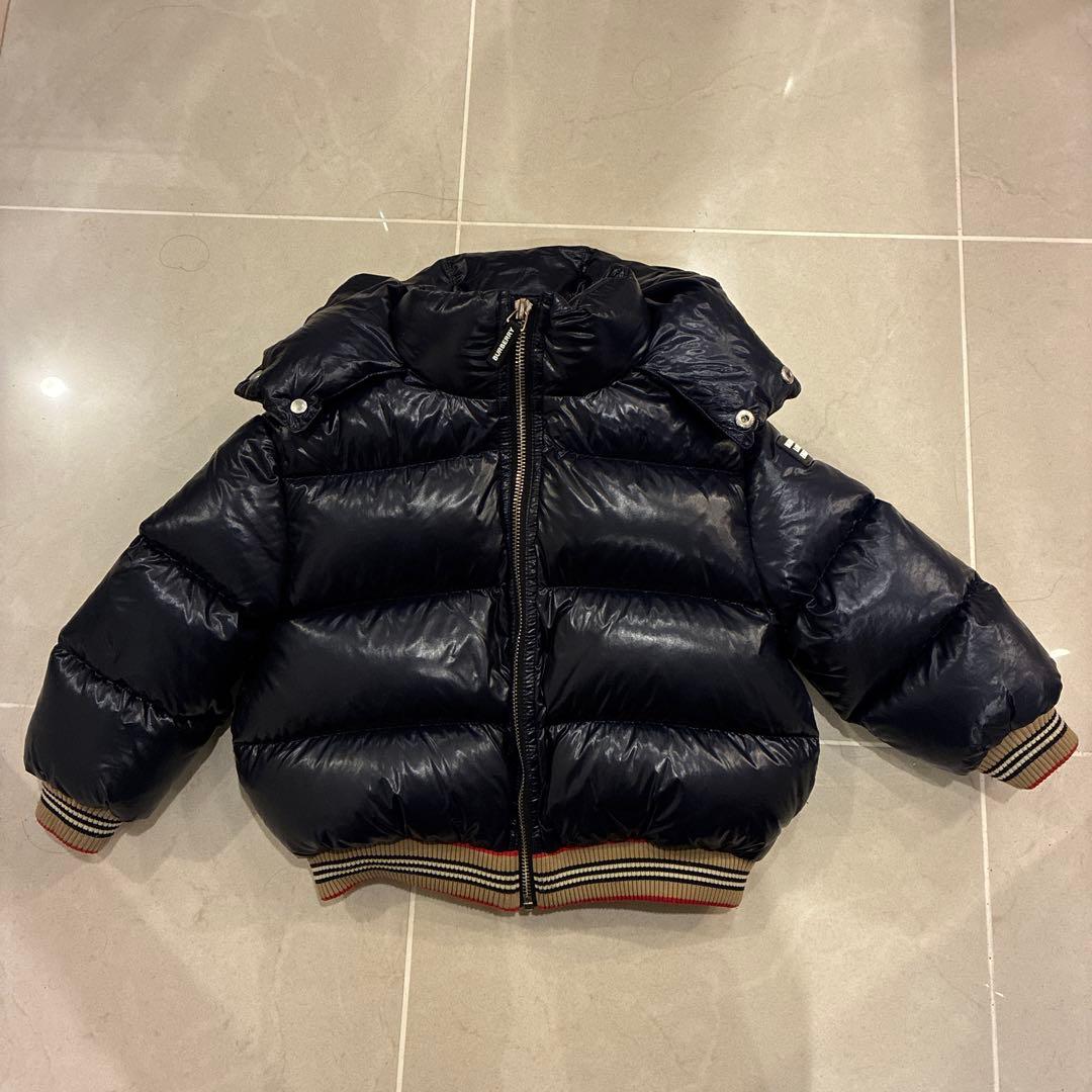 BURBERRY ネイビー ダウンジャケット 4Y - メルカリ