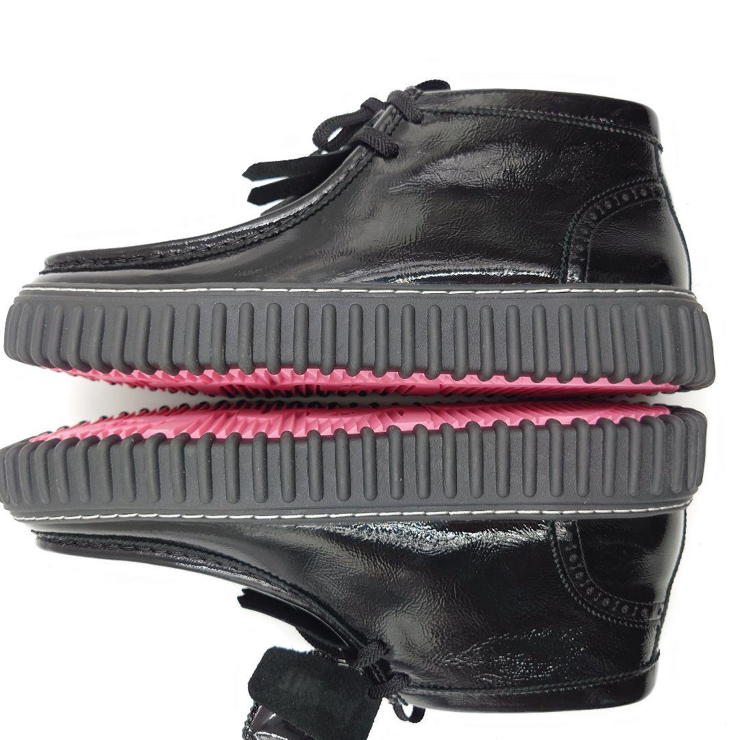 美品 クラークス トーヒルハート 26.5cm 黒 厚底 ハート ワラビー