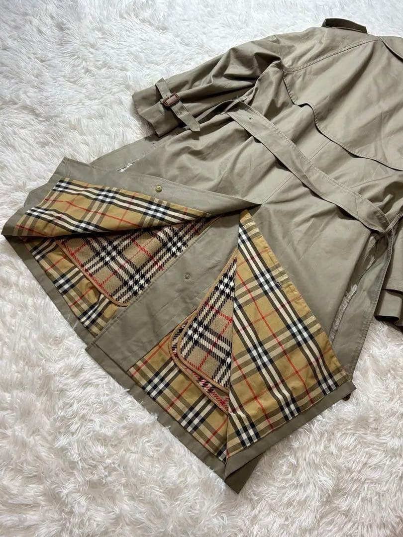 美品✨Burberrys トレンチコート 玉虫色 メンズ ロング ライナー