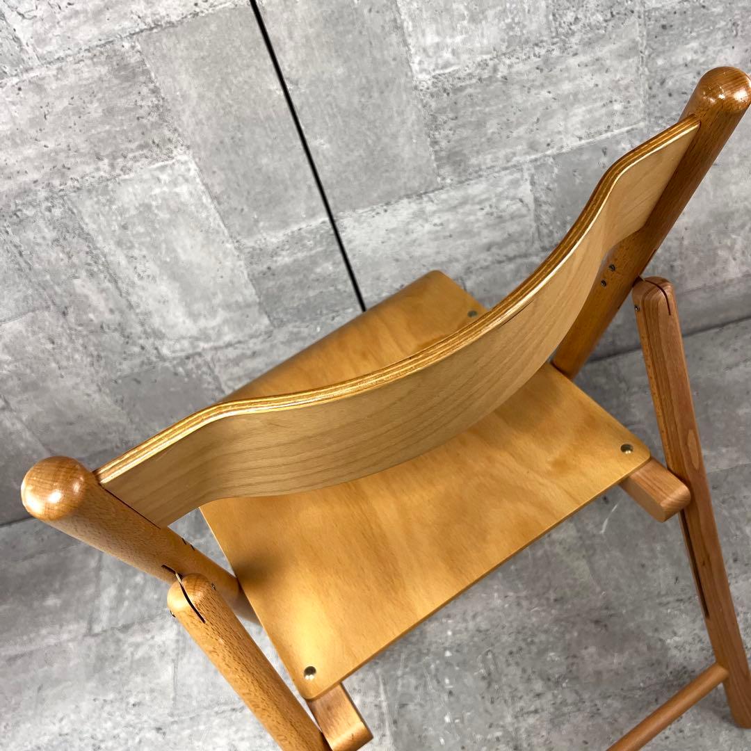 廃盤 無印良品 折りたたみイス 2脚セット 天然木 ブナ材 チェア 良品