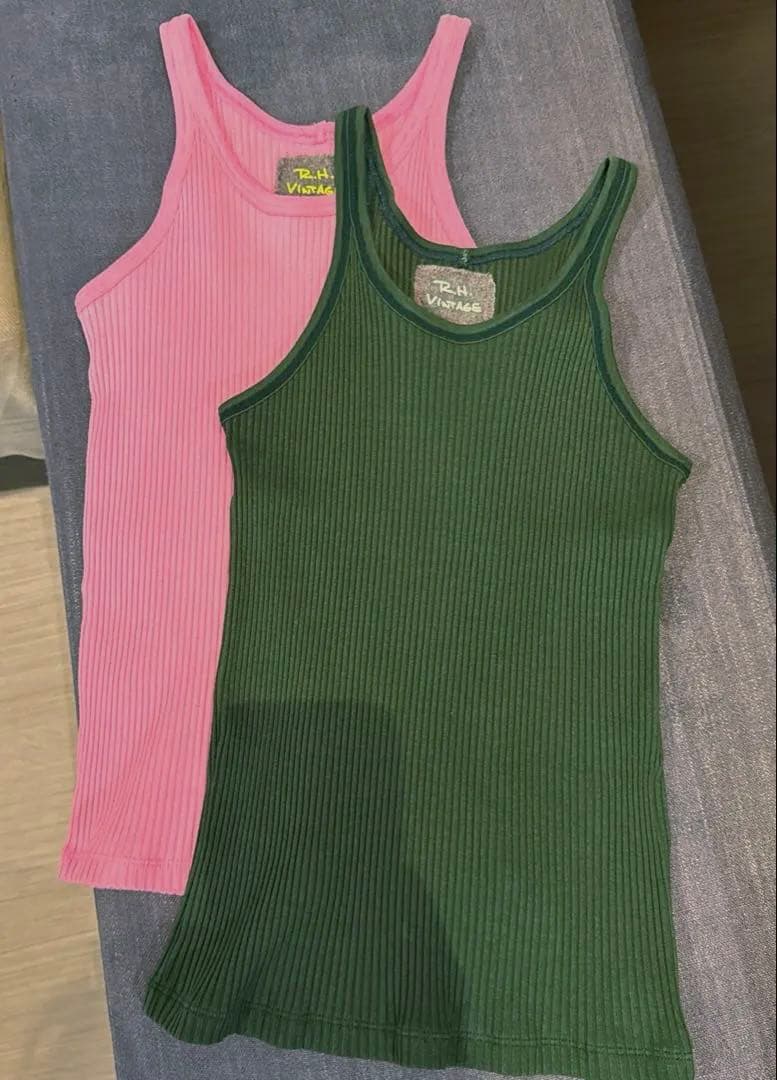 ロンハーマンヴィンテージリブタンクトップ2色セット（ピンク・グリーン） Ron Herman(ロンハーマン) タンクトップ(レディース) - ブランド通販の