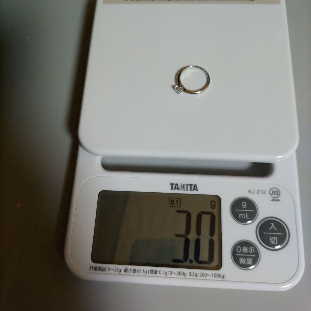 ダイヤモンドリング　Pt800 ダイヤ 0.303ct　12弱　造幣局刻印　美品