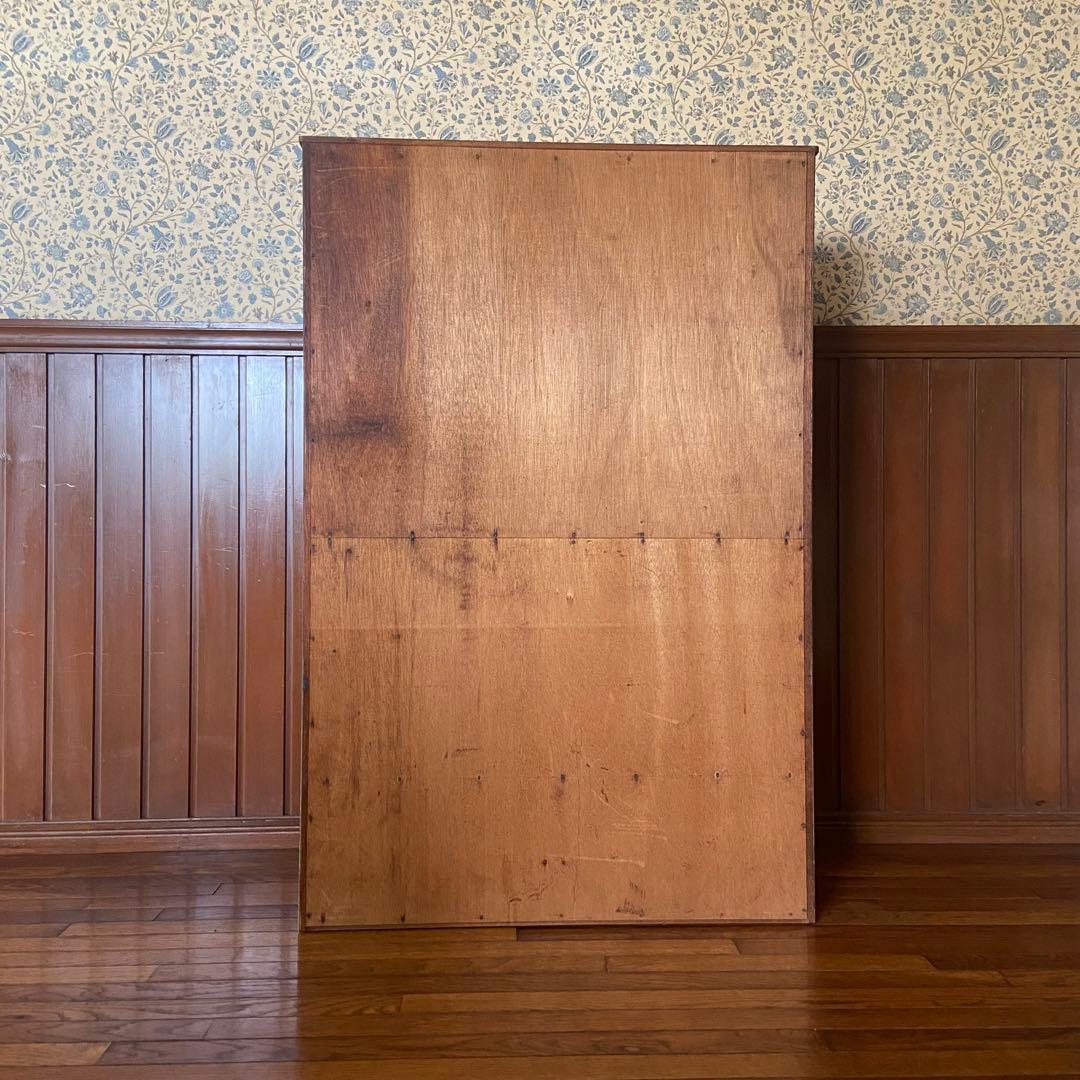 アンティーク家具 本棚 模様ガラス銀河 当時物 鍵付き - メルカリ