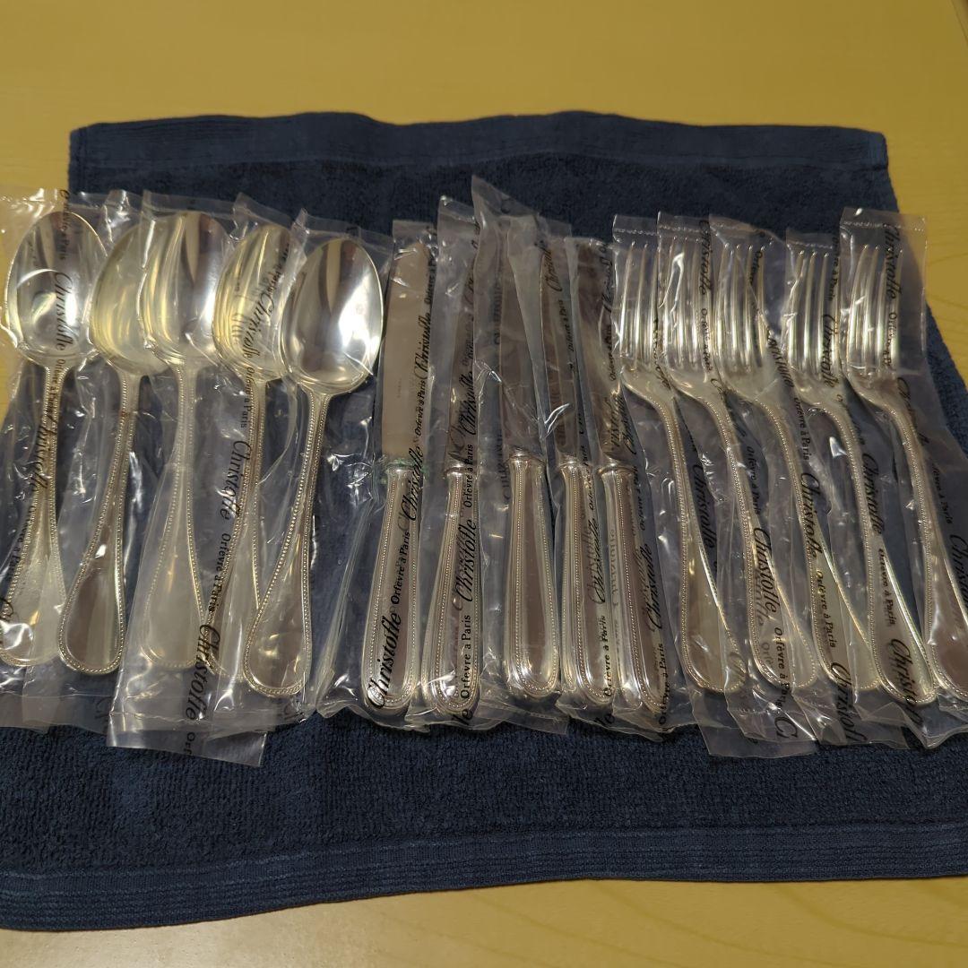クリストフル パールシリーズ カトラリー 各5本セット計15本 未開封 未