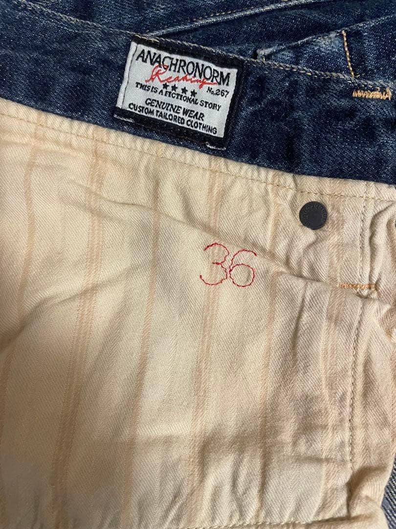 アナクロノーム ダメージ加工デニム ANR118 w36 - メルカリ
