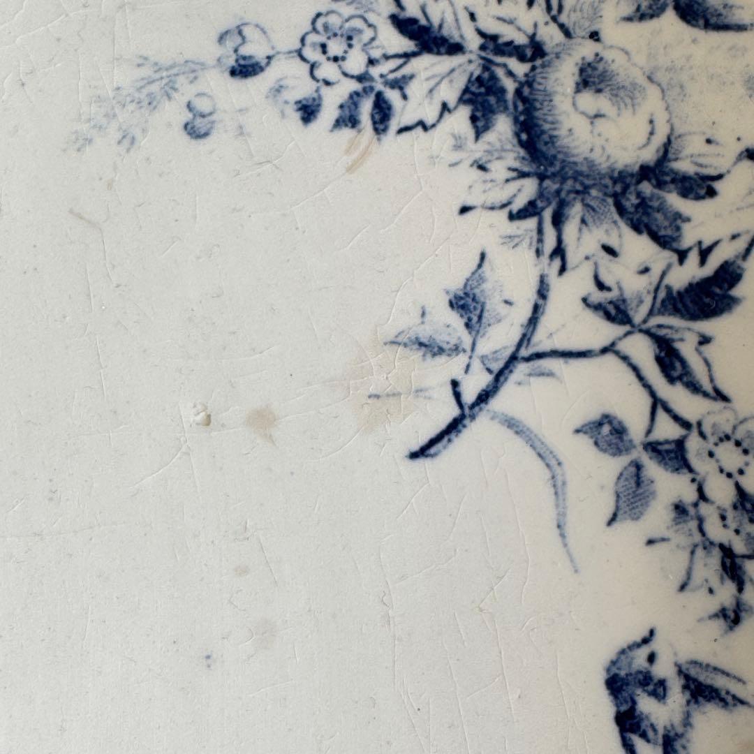 フランスアンティーク クレイユモントロー リノット Limotte ブルー