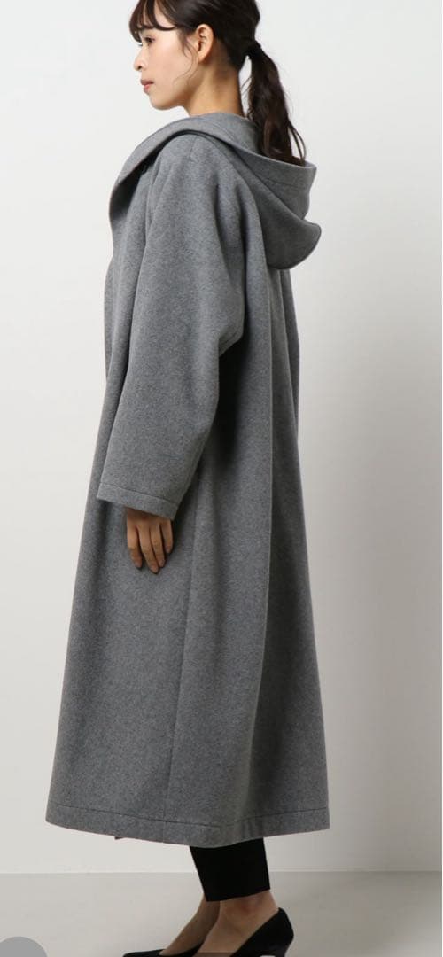 お値下げ中　ミズイロインドフード付きロングコート　ブラック 楽天市場】ミズイロインド mizuiro ind バック ボア ロングコート